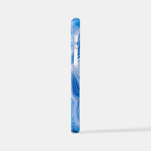 Modern Stone Dusty Blue Marble iPhone Hoesje (Linkerkant)