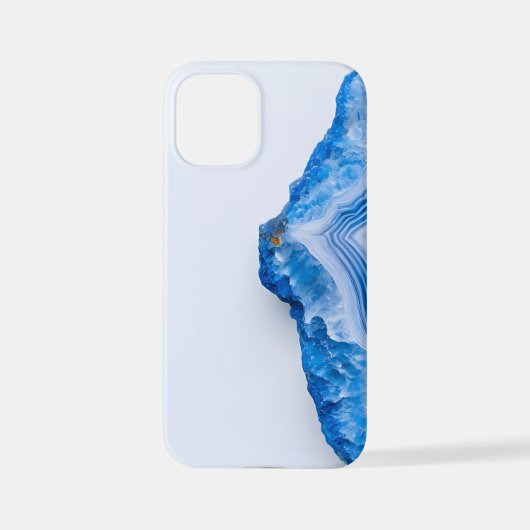 Modern Stone Dusty Blue Marble iPhone Hoesje (Achterkant)