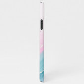 Modern Stone Dusty Blue Marble iPhone Hoesje (Rechterkant)