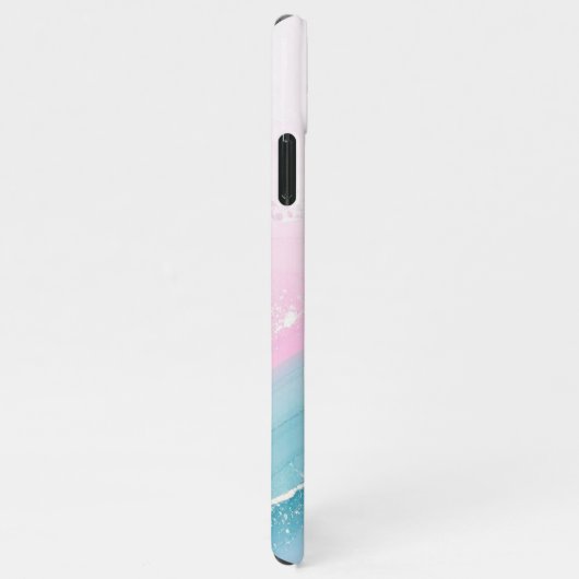 Modern Stone Dusty Blue Marble iPhone Hoesje (Rechterkant)