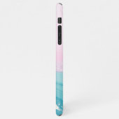 Modern Stone Dusty Blue Marble iPhone Hoesje (Linkerkant)