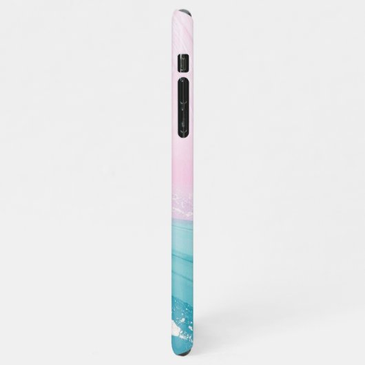 Modern Stone Dusty Blue Marble iPhone Hoesje (Linkerkant)