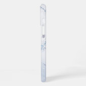 Modern Stone Dusty Blue Marble iPhone Hoesje (Linkerkant)