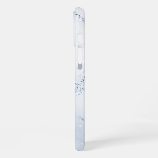 Modern Stone Dusty Blue Marble iPhone Hoesje (Linkerkant)