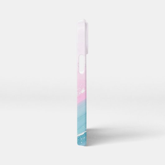 Modern Stone Dusty Blue Marble iPhone Hoesje (Rechterkant)