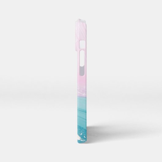 Modern Stone Dusty Blue Marble iPhone Hoesje (Linkerkant)