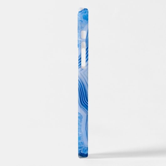 Modern Stone Dusty Blue Marble iPhone Hoesje (Linkerkant)