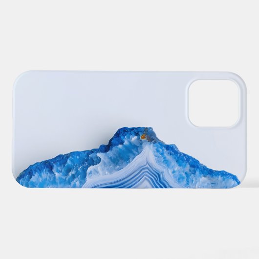 Modern Stone Dusty Blue Marble iPhone Hoesje (Achterkant horizontaal)