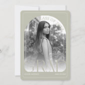 Modern Stone Grey Arch Graduation Announcement Aankondiging (Voorkant)