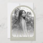 Modern Stone Grey Arch Photo Graduation Party Kaart (Voorkant)