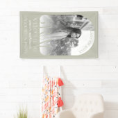 Modern Stone Grey Arch Photo Graduation Welcome Spandoek (Insitu)