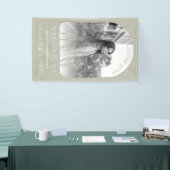 Modern Stone Grey Arch Photo Graduation Welcome Spandoek (Beurs)