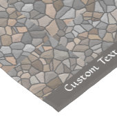 Modern Stone Rock Masonry Pattern Personalized Korte Tafelloper (Hoek)