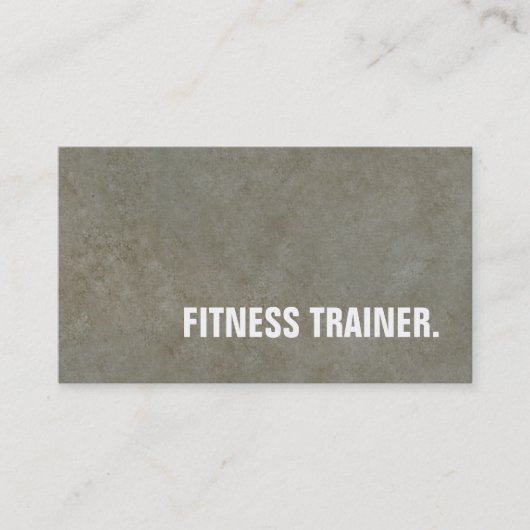 Modern Stone Wall Grey Fitness Trainer Visitekaartje (Voorkant)