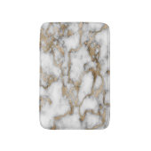 Modern Stone, White Gold Marble Pattern Badmat (Voorkant Verticaal)