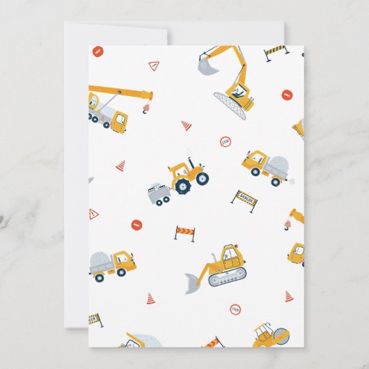 Modern Stop de verkeersconstructie 1e verjaardag Kaart (Achterkant)