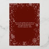 Modern Stop niet met geloven' foto Folie Folie Feestdagenkaart (Achterkant)