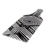 Modern Stout Abstract Monochroom Geometrisch Patro Snijplank (Hoek)