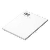 Modern Stout Minimalistisch Professioneel Naam Tit Notitieblok (Linkerzijde)