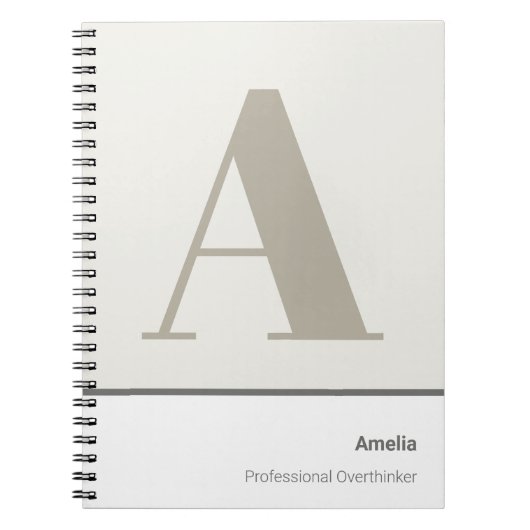 Modern Stout Minimalistisch Professioneel Notitieboek (Voorkant)