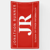 Modern Stout Professioneel | Rood & Wit Spandoek (Verticaal)
