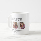 Modern strak 3-foto Afstuderen Koffiemok (Voorkant links)