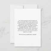 Modern strak 4- Foto Afstuderen Dank u Bedankkaart (Achterkant)