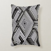 Modern strak Abstract Monochroom Geometrisch Patro Accent Kussen (Voorkant(Verticaal))
