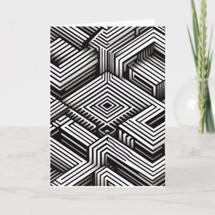 Modern strak Abstract Monochroom Geometrisch Patro Kaart