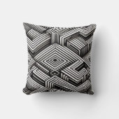 Modern strak Abstract Monochroom Geometrisch Patro Kussen (Voorkant)