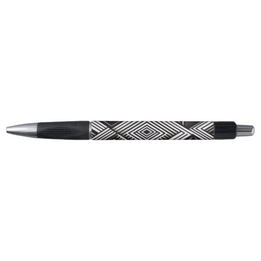 Modern strak Abstract Monochroom Geometrisch Patro Pen (Voorkant)