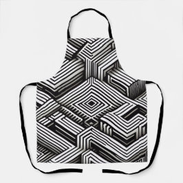 Modern strak Abstract Monochroom Geometrisch Patro Schort