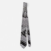 Modern strak Abstract Monochroom Geometrisch Patro Stropdas (Voorkant)