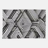 Modern strak Abstract Monochroom Geometrisch Patro Theedoek (Horizontaal)
