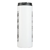 Modern strak Abstract Monochroom Geometrisch Patro Thermosbeker (Achterkant)