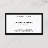 Modern strak design Elegant zwart wit luxe Visitekaartje (Achterkant)
