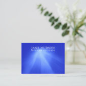 Modern Strak Elegant Ontwerp Blauw Licht Luxe Visitekaartje (Staand voorkant)