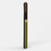 Modern strak olijfgroen cacao bruin kleurenblok Case-Mate iPhone case (Achterkant/rechts)