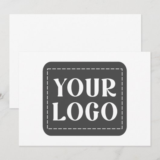 Modern, strak, ophisticated &  bedankkaart (Voorkant / Achterkant)