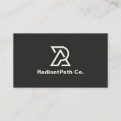 Modern strak professioneel vet zwart wit schoon visitekaartje (Voorkant)