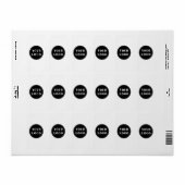 Modern, Strak, stijlvol, & Aanpasbaar Etiket (Full Sheet)