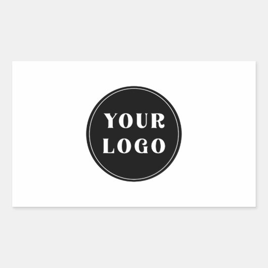 Modern, Strak, stijlvol, & Aanpasbaar Rechthoekige Sticker (Voorkant)