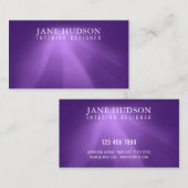 Modern Strake Elegant Ontwerp Paars Eenvoudig Luxe Visitekaartje (Voorkant / Achterkant)