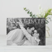 Modern. Strakke & Klassieke Bewaar de Datum Save The Date (Staand voorkant)