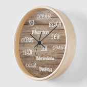 Modern strand hout oceaan script familienaam (Hoek)