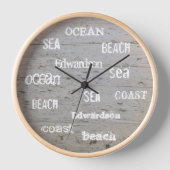 Modern strand hout oceaan script familienaam (Voorkant)