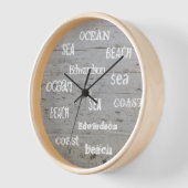 Modern strand hout oceaan script familienaam (Hoek)