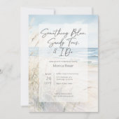 Modern strand iets blauw Vrijgezellenfeest Kaart (Voorkant)