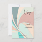 Modern strand met hartkloppingen RSVP kaartje (Voorkant)