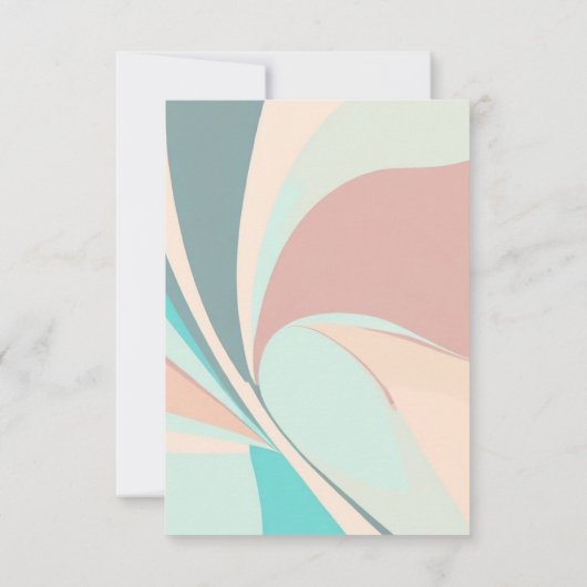 Modern strand met hartkloppingen RSVP kaartje (Achterkant)